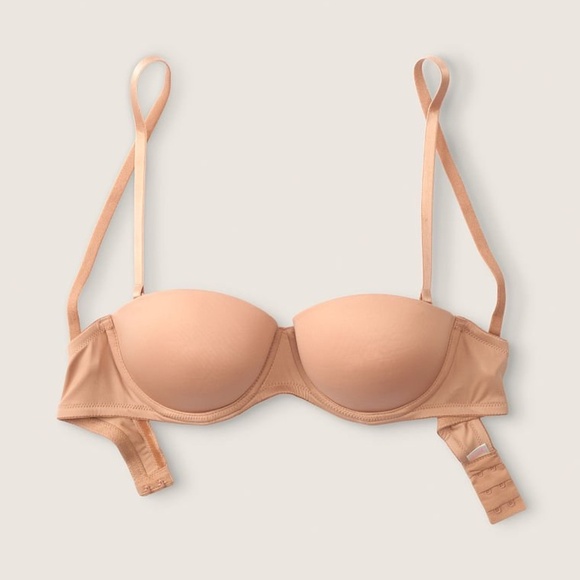 Victoria's Secret PINK Wear Everywhere Multi-Way Push-Up Bra Mocha Latte 38B NEW - Picture 5 of 6